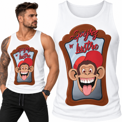 TANK TOP  ŚMIESZNY SIŁOWNIA LUSTRO